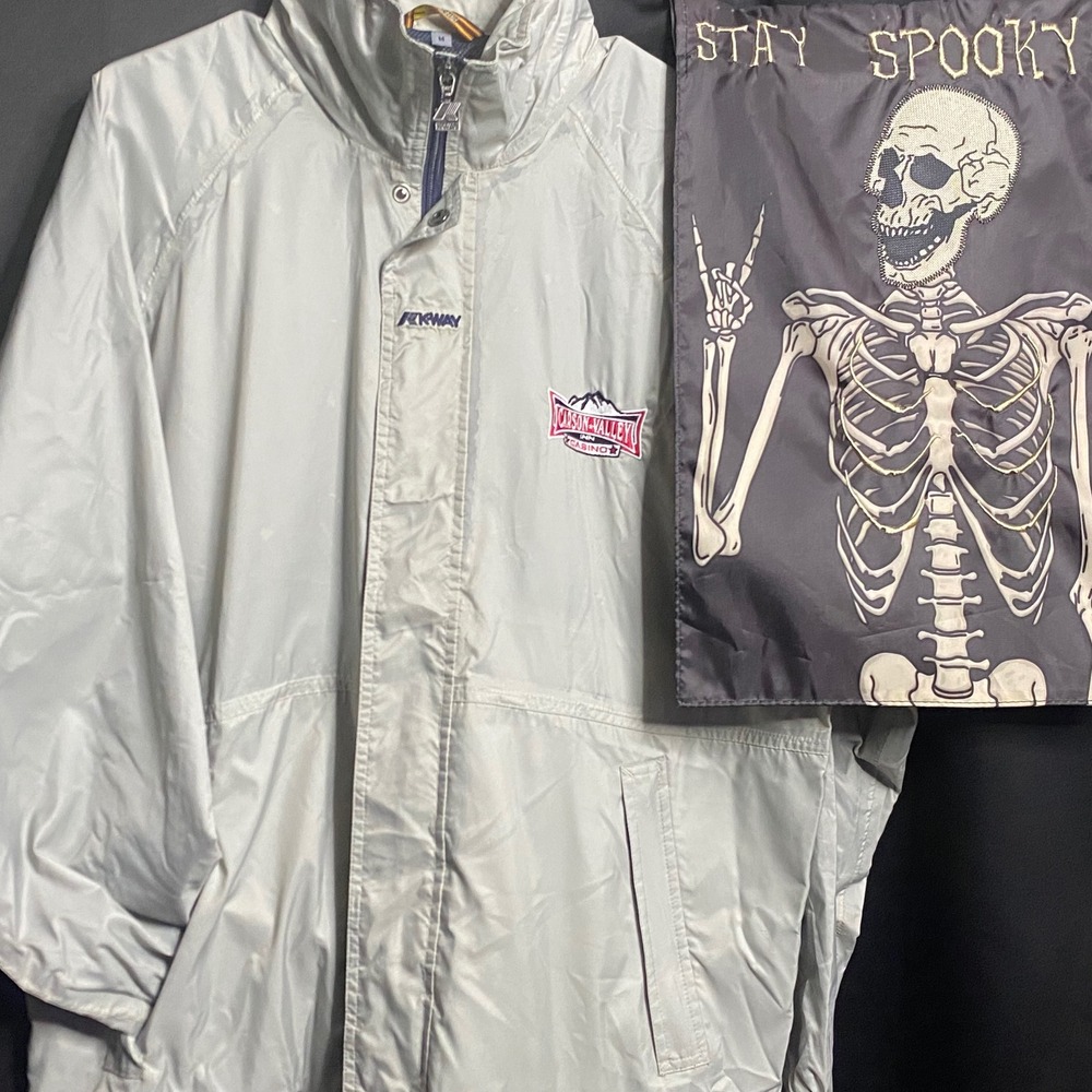 K-Way‎ Windbreaker Jacket Carson Valley Inn Casino Logo Full Zip M